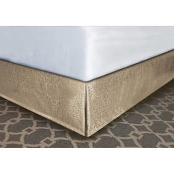 Mattress Safe Pleated Bed Skirt Caramel Polyestr Sawgrass K 72x80x12" Case Of 12