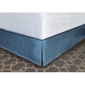 Mattress Safe Pleated Bed Skirt Wedgewood Polyester K 72x80x14" Case Of 12