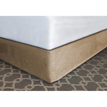 Mattress Safe Modern-Fit Bed Skirt Caramel Poly Sawgrass K 72x80x12" Case Of 12
