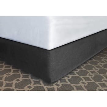 Mattress Safe Modern-Fit Bed Skirt London Grey Polyester Qn 60x80x12" Case Of 12