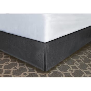 Image for Mattress Safe Pleated Bed Skirt London Grey Polyester K 72x80x12" Case Of 12 from HD Supply