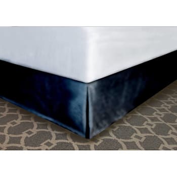 Mattress Safe Pleated Bed Skirt Black Polyester Qn 60x80x12" Case Of 12