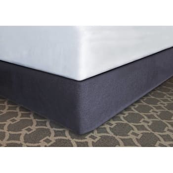 Mattress Safe Modern-Fit Bed Skirt Graphite Polyester Full 54x80x14" Case Of 12