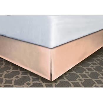 Mattress Safe Pleated Bed Skirt Golden Sand Polyester K 76x80x14" Case Of 12