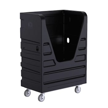 R&B Wire Products 48 Cubic Foot Black Heavy Duty Bulk Transport Truck - 38 Bushel