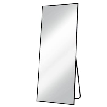 Easly 21" X 64" Rectangular Black Aluminum Alloy Framed Floor Mirror