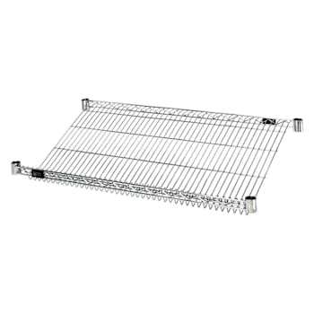 Quantum Storage Systems Slanted Wire Shelf Chrome 18"W X 36"L Nsf