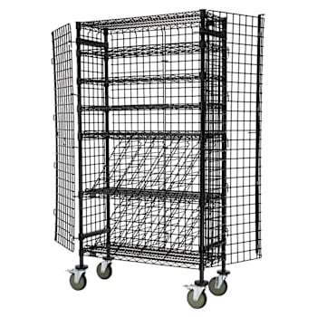 Image for Quantum Storage Systems Mixed Mobile Wine Security Unit Black 36"W X 14"D X 69"H from HD Supply