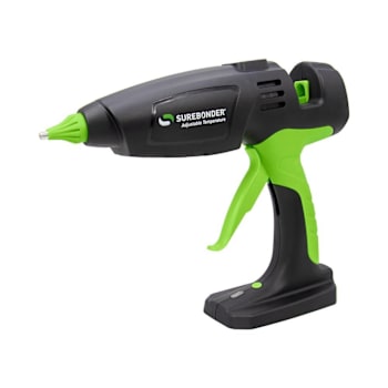 Surebonder Adjustable Temperature Full Size Hot Glue Gun, 200 Watt, 18 Volt