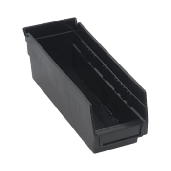 Quantum Storage Systems Shelf Bin 11-5/8"L X 4-1/8"W X 4"H Black Case Of 36