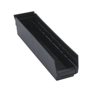Quantum Storage Systems Shelf Bin 17-7/8"L X 4-1/8"W X 4"H Black Case Of 20