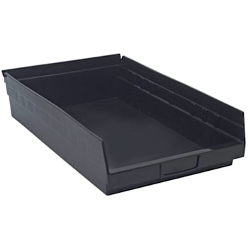 Quantum Storage Systems Shelf Bin 17-7/8"L X 11-1/8"W X 4"H Black Case Of 8