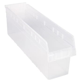 Quantum Storage Systems Shelf Bin 23-5/8"L X 6-5/8"W X 8"Hclear Case Of 8