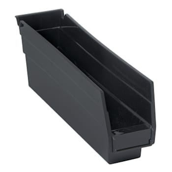 Quantum Storage Systems Shelf Bin 11-5/8"L X 2-3/4"W X 4"H Black Case Of 36