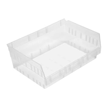 Quantum Storage Systems Shelf Bin 11-5/8"L X 16-1/2"W X 6"H Clear Case Of 6