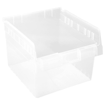 Quantum Storage Systems Shelf Bin 11-5/8"L X 11-1/8"W X 8"H Clear Case Of 8