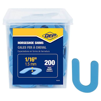 QEP Horseshoe Shim Tile Spacers, 1/16", Package Of 200
