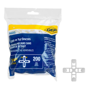QEP Hard Tile Spacers, Traditional Or Leave-In, 1/4", Package Of 200