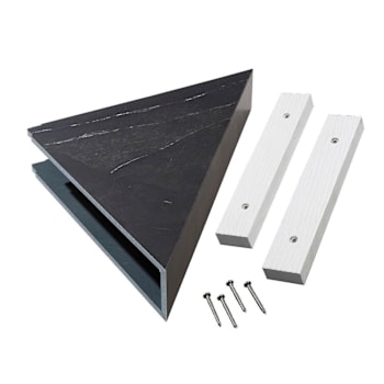 Palisade 14.56" X 7.12" Waterproof Vinyl Corner Shower Shelf, Black Ice