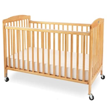 L.a. Baby The Full Size Wood Folding Crib, Natural