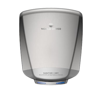 World Dryer Sanitize  Dry Sanitizing Dryer Stainless Steel Brushed