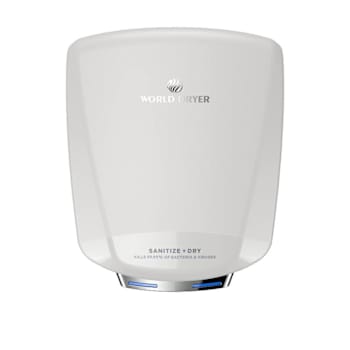 World Dryer Sanitize  Dry Sanitizing Dryer White