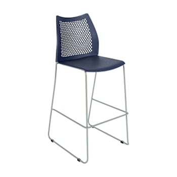 Flash Furniture Hercules Navy Stack Bar Stool With Air-Vent Back