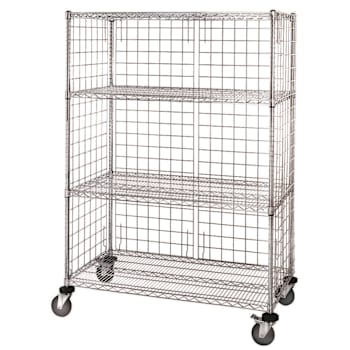 Image for Quantum Storage Systems Mobile Enclosure Cart 36"W X 24"D X 69"H Chrome from HD Supply
