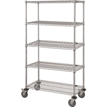Quantum Storage Systems Mobile Cart 36w X 24d X 80"H Chrome