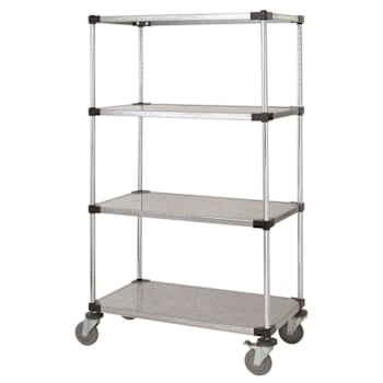 Quantum Storage Systems Mobile Cart 36"W X 24"D X 69"H Chrome M2436sg46