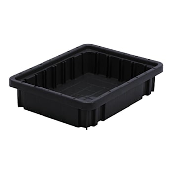 Quantum Storage Systems Container 10-7/8"L X 8-1/4"W X 2-1/2"H Black Case Of 20