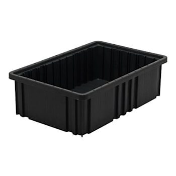 Quantum Storage Systems Container 16-1/2"L X 10-7/8"W X 5"H Black Case Of 12