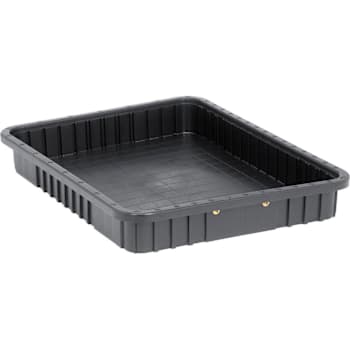 Quantum Storage Systems Container 22-1/2"L X 17-1/2"W X 3"H Black Case Of 6