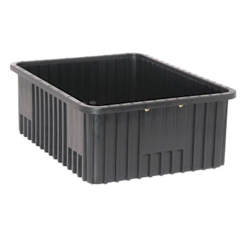 Quantum Storage Systems Container 22-1/2"L X 17-1/2"W X 8"H Black Case Of 3