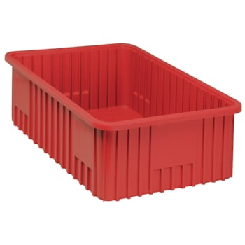 Quantum Storage Systems Container 22-1/2"L X 17-1/2"W X 8"H Red Case Of 3