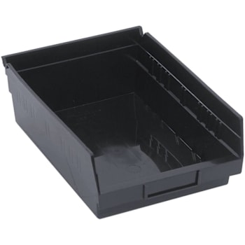 Quantum Storage Systems Shelf Bin 11-5/8"L X 8-3/8"W X 4"H Black Case Of 20