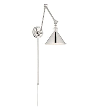 Image for Satco Delancey Swing Arm Fixture With Switch, Medium Base, Polished Nickel from HD Supply