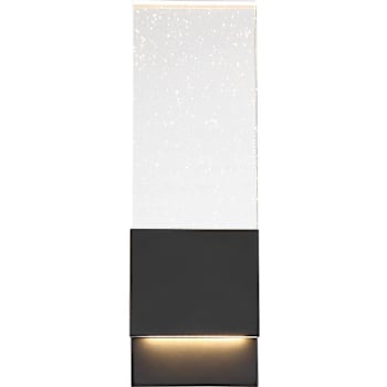Image for SATCO Ellusion LED Large Wall Sconce With Seeded Glass, 3000k, Matte Black from HD Supply