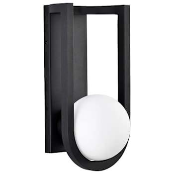 Image for SATCO Cradle 15" LED Large Wall Lantern With White Opal Glass, Matte Black from HD Supply