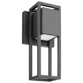 Image for SATCO Supreme 11" LED Small Wall Lantern With Frosted Glass, Matte Black from HD Supply