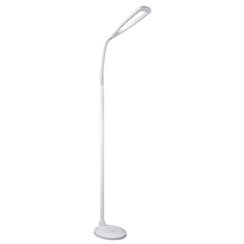 Advantus Ottlite Flex LED Natural Daylight Floor Lamp, Clearsun, White