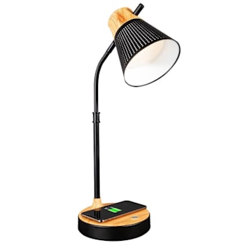 Advantus Ottlite Wireless Charging LED Table Lamp, Black