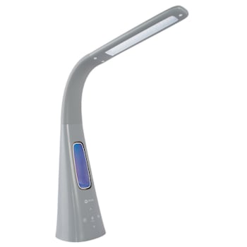 Advantus Ottlite Cool Breeze LED Fan Desk Lamp, Dark Gray