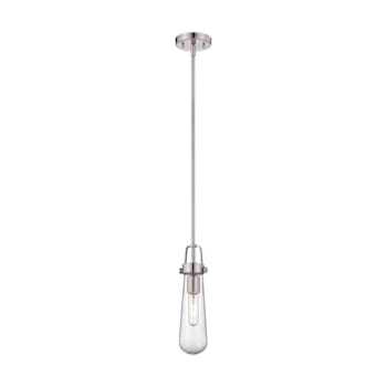 Image for Satco Beaker 1 Light Mini Pendant With Clear Glass, Medium Base, Brushed Nickel from HD Supply