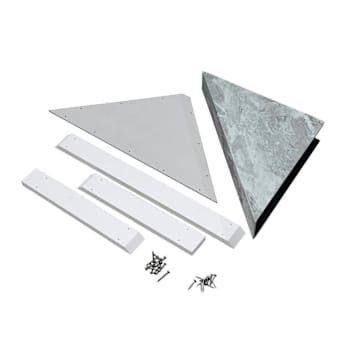 Palisade 24.88" X 12.31" Waterproof Vinyl Corner Shower Bench, Smoky Sky