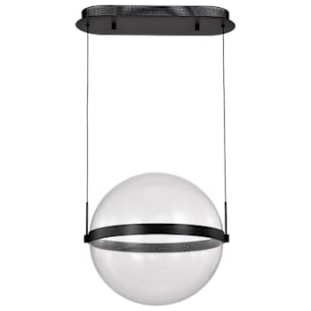 Image for SATCO Arvada 16" LED Round Pendant With Silk Screened Acrylic, Matte Black from HD Supply