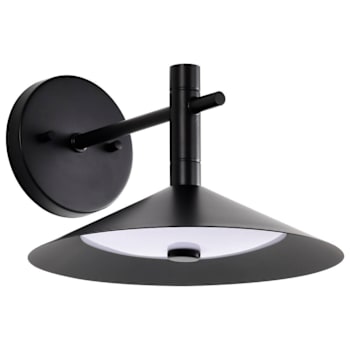 SATCO Corrine 10" LED Wall Sconce, 3000k/4000k/5000k, 18 Watts, Matte Black