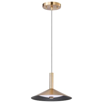 Image for SATCO Corrine 10" LED Pendant, 3000k/4000k/5000k, 18 Watts, Burnished Brass from HD Supply
