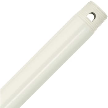 24" Down Rod, Matte White, Package Of 10