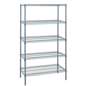 Image for Quantum Storage Systems 5 Wire Shelf Starter Kit, 18" X 24" X 74", Gray from HD Supply